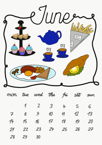 Kostenloser London Wandkalender zum ausdrucken