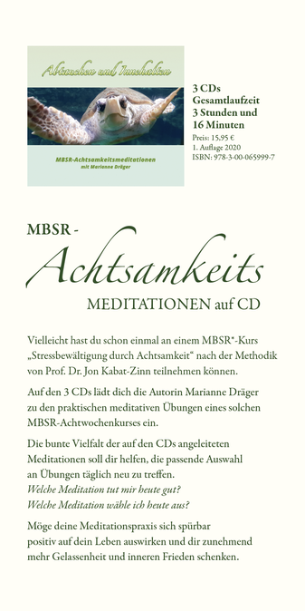 Marianne Dräger, MBSR-Achtsamkeitsmeditationen auf CD