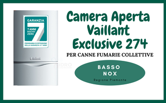 PROMOZIONE CALDAIA VAILLANT ATMOTEC EXCLUSIVE 274 A CAMERA APERTA PER CANNE FUMARIE COLLETTIVE RAMIFICATE DELLA REGIONE PIEMONTE A IN OFFERTA A TORINO INSTALLAZIONE  E SOSTITUZIONE  COMPRESA NEL PREZZO A 1800,00 EURO