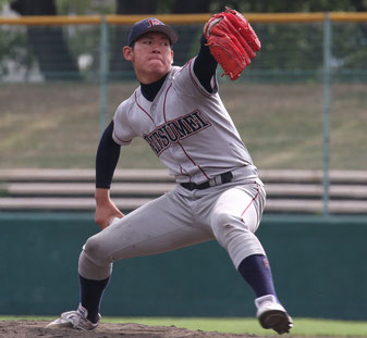 この試合8回途中、1失点と今季も不動のエースぶりを見せた立命大の桜井