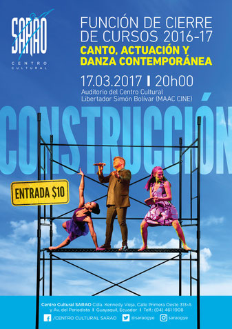 Afiche de "Construcción". Diseño de Eduardo Correa. Fotos de Amaury Martínez.