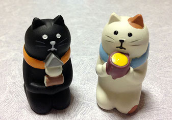 コンコンブル　黒猫とおでん　三毛猫と焼き芋