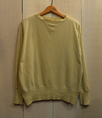 50s BRENT Freedom Sleeve W-face Front-V 2tone Sweat(オートミール
