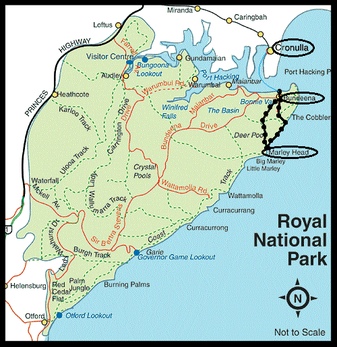 Royal National Park Sydney, Marley Beach, Cronulla, Bundeena
