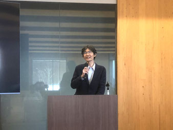 主催者挨拶をする中部地中熱利用促進協議会の大谷具幸理事長は当法人の副理事長も務める