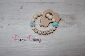 Greifling mit Namen aus Holz