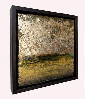 Bronze Valley. Acrylic on canvas, 20x20 cm