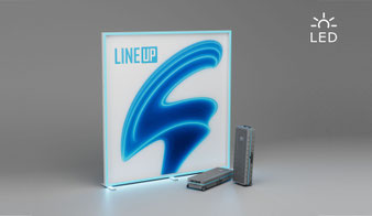 LINEUP - Mobile RGB-Leuchtrahmen und Leuchtstelen
