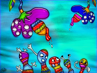 Exponattitel: Future World No. I - Exponatgrößen: 30 x 40 - Art: digiART / Digitales 2D-Gemälde - © by Pelz Kreativ 2019