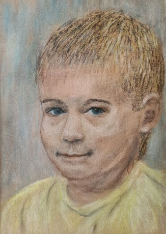 Portrait Zeichnung Pastellkreide Heike Lüders