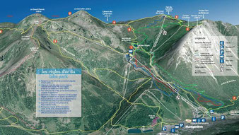 Plan des pistes VTT DH Montgenèvre