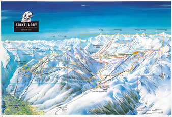 Plan piste ski saint-lary