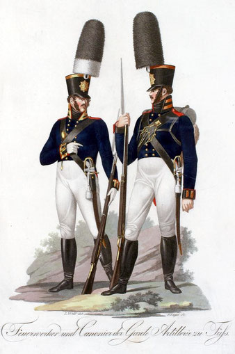 Feuerwerker und Kanonier der Garde-Artillerie