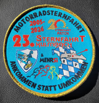 Motorradsternfahrt Kulmbach 2026 Patch, Blue Knights Germany XIV Mittelfranken