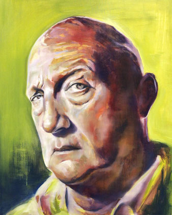 Geschilderd portret in opdracht van Herman den Blijker gemaakt door de Bredase kunstenares Daphne Schrijver