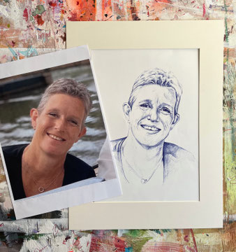 Resultaat van een portret in opdracht van een overleden dierbare in een pentekening