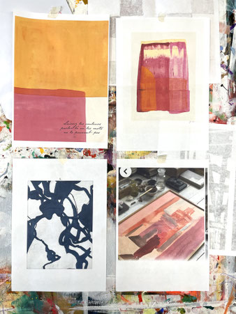 Prachtige en kleurrijk moodboards als basis voor een privé workshop schilderen in Breda