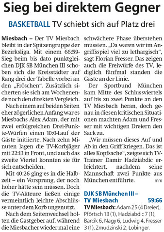 Bericht im Miesbacher Merkur am 10. März 2026 - Zum Vergrößern klicken
