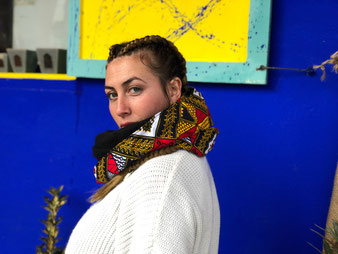 Snood écharpe en wax