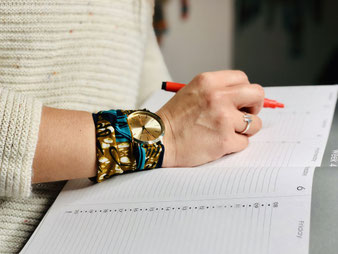 Montre avec bracelet en wax interchangeable
