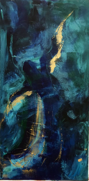 "Winterengel" , Acryl auf Leinwand, 40 x80 cm, BNR: 402