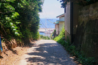 赤鼻峠or鼻赤峠より漁港を望む