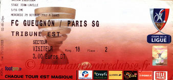 Ticket  Gueugnon-PSG  2003-04