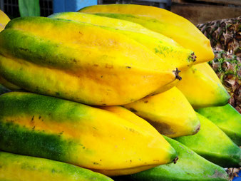 Babaco am Markt in Ecuador