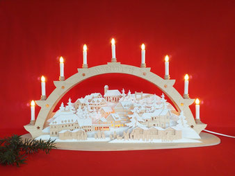 Schwippbogen Höckendorf, Weihnachtsmarkt im verschneiten Erzgebirge, elektrisch, von Modellbau Kroh, 0016