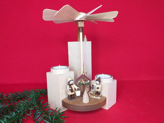 Tischpyramide, Weihnachtspyramide, moderne Stumpenpyramidevon EKM