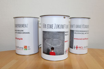 Spendendosen unserer Stiftung