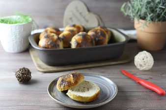 Mohnbrötchen oder Semmeln aus dem Grundset von Pampered Chef im Onlineshop