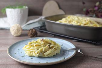 Spaghetti Carbonara in der Ofenhexe von Pampered Chef