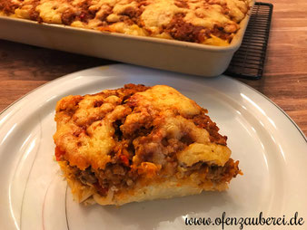 Spaghetti Pizza Bolognese im großen Ofenzauberer von Pampered Chef Onlineshop