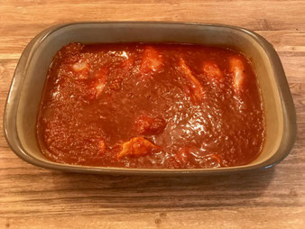 Hähnchenbrustfilet in Currysauce aus dem Grundset Zauberstein und Ofenhexe online im Onlineshop bestellen