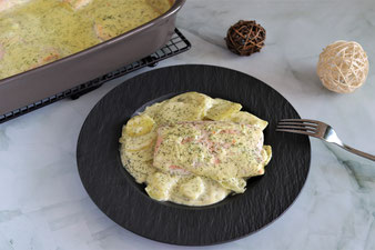 Spätzle Carbonara in der Ofenhexe von Pampered Chef