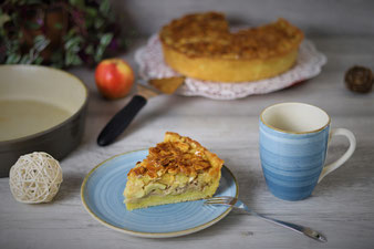 Apfel-Bienenstich in der Stoneware rund von Pampered Chef