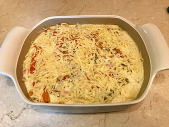 Nudel-Schinken-Gratin aus dem Bäker, Ofenhexe oder Ofenmeister aus dem Pampered Chef Onlineshop kaufen