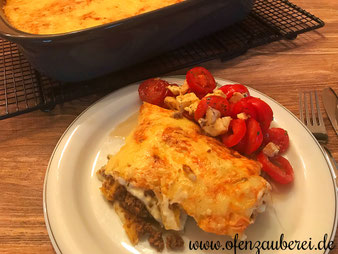 Cannelloni mit Hackfleischmischung und Béchamelsoße in der Ofenhexe aus dem Pampered Chef Onlineshop