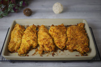 Panierte Schnitzel im Ofenzauberer Plus James von Pampered Chef
