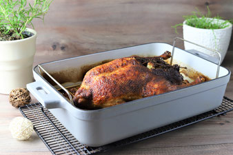 Emaillierte gusseiserne Grillpfanne mit Edelstahlrost aus dem Pampered Chef Onlineshop bestellen