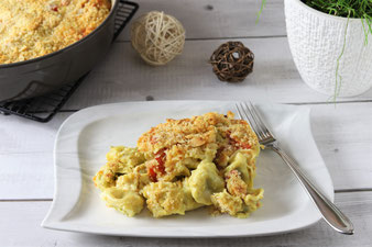 Tortelliniauflauf mit Tomaten aus der Stoneware rund von Pampered Chef