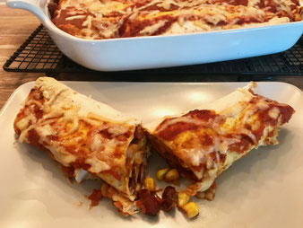Überbackene Tortilla Wraps aus dem flachen Bäker oder Ofenzauberer von Pampered Chef im Onlineshop bestellen