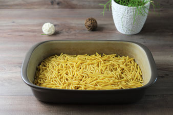 Ungekochte Makkaroni in der Ofenhexe von Pampered Chef