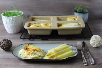 Spargel mit Kartoffelgratin in der Mini-Kastenform von Pampered Chef im Onlineshop bestellen