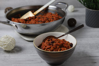 Chili con Carne in der Pamperedchef Edelstahlpfanne Wokpfanne Antihaftpfanne im Pampered Chef Onlineshop bestellen