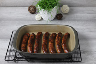 Bratwurst oder Bratwürste in der Stoneware Ofenhexe, Ofenzauberer James, Bäker oder Ofenmeister und Zaubermeister im Pampered Chef Onlineshop bestellen