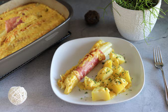 Spargel Auflauf in der Ofenhexe von Pampered Chef