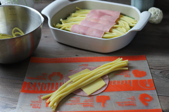 Spinat-Makkaroni-Gratin