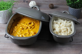 Reis aus dem Ofen, Ofenreis im Ofenmeister oder kleinen Zaubermeister Lily aus dem Pampered Chef Onlineshop bestellen